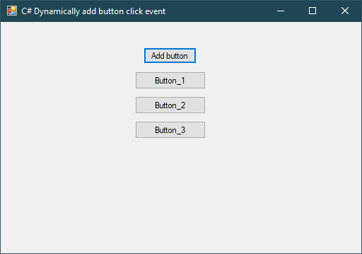c# dynamically add button click event