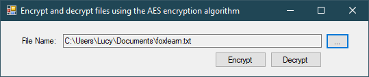How to encrypt and decrypt files using the AES encryption algorithm in C#