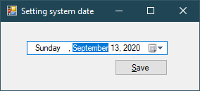 c# change system date time