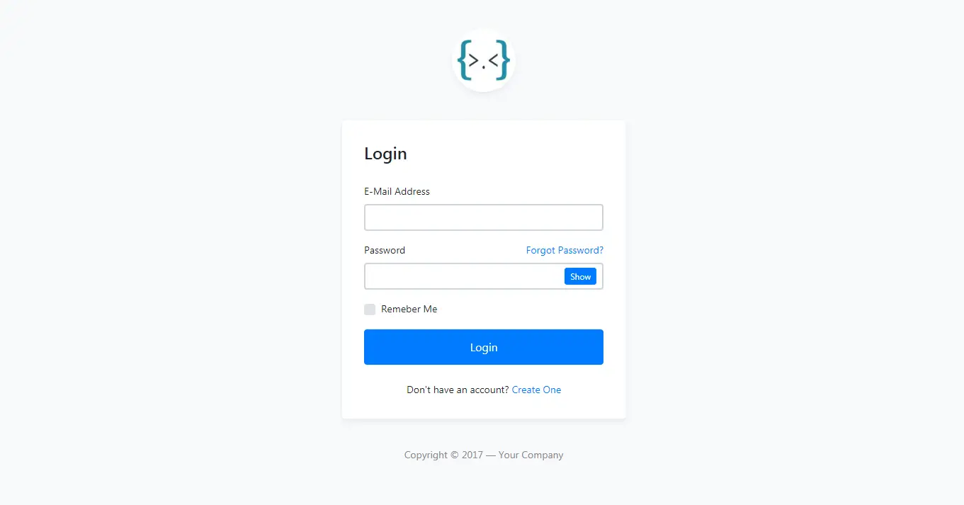 bootstrap 4 login page