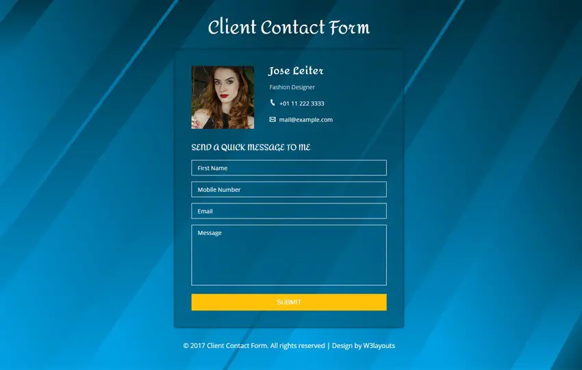 client contact form a flat responsive template