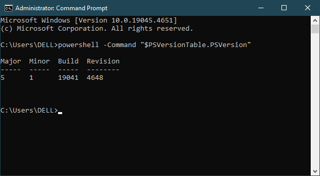 how to check version of powershell