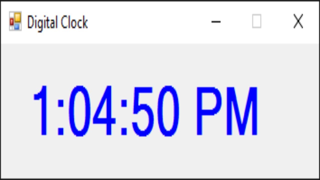 how to create a digital clock in c#