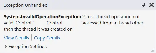 cross-thread operation not valid