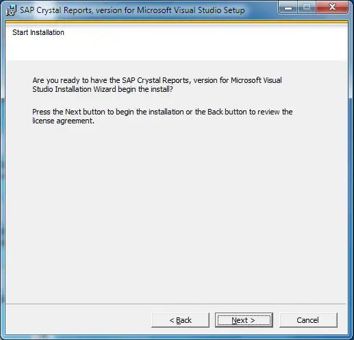 install crystal report for visual studio