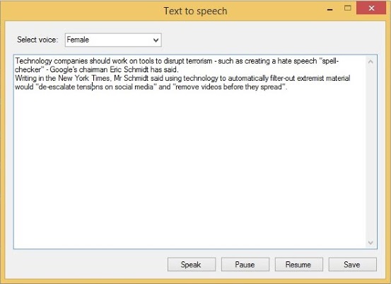 text to speech windows application c#