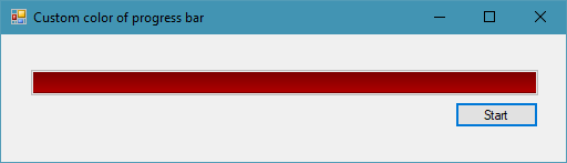 custom color of progress bar in c#