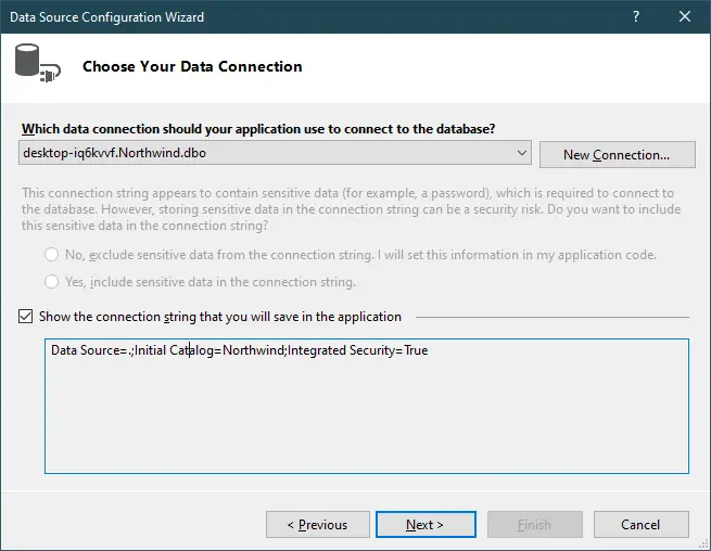 datasource configuration wizard