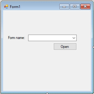 dynamic call form c#