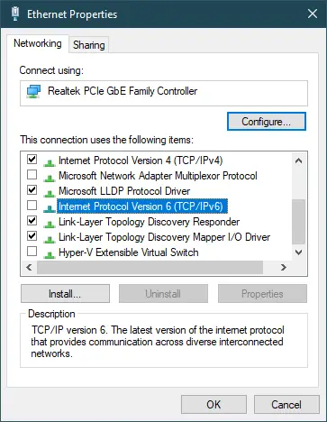 how to enable/disable IPv6