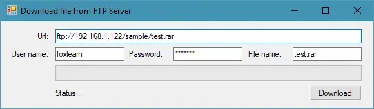 download file using ftp in c#