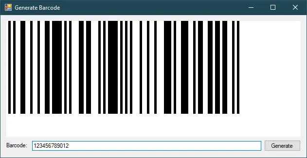 Create barcode image C#