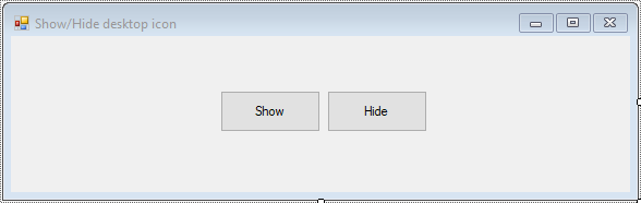 hide desktop icons in c#