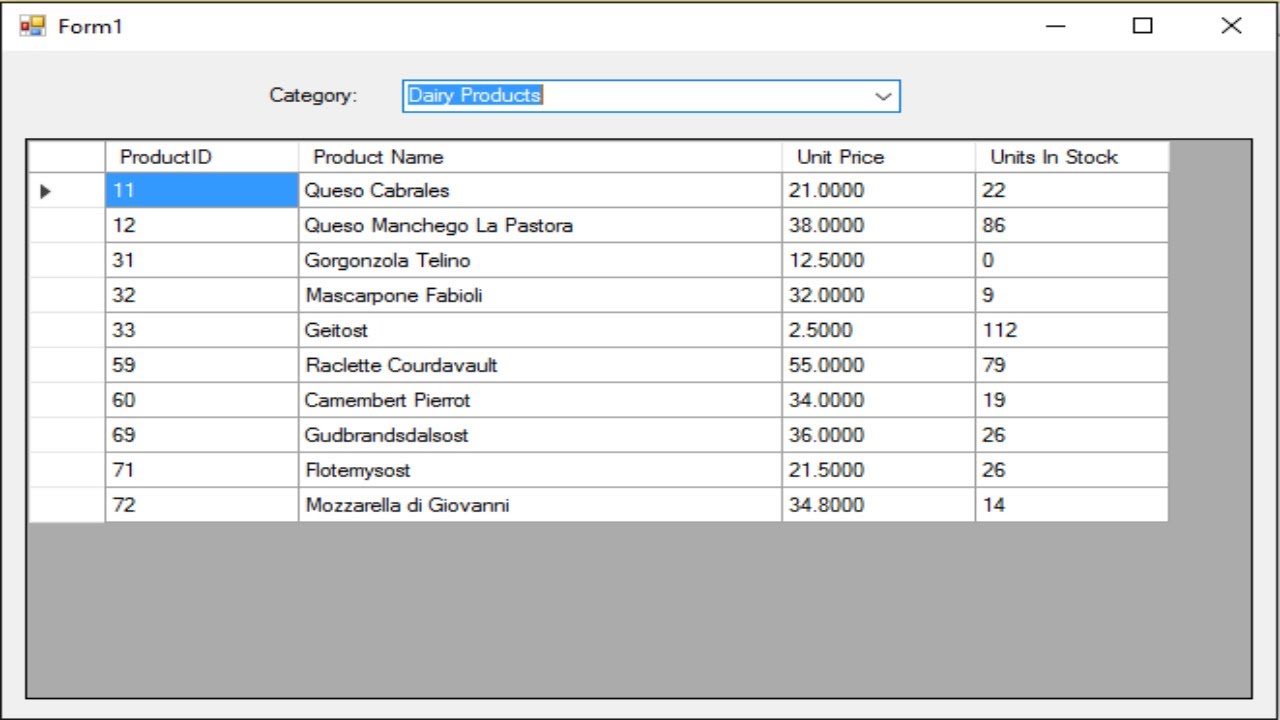 how to link combobox with database values in c#