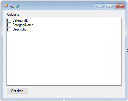 c# load selected columns