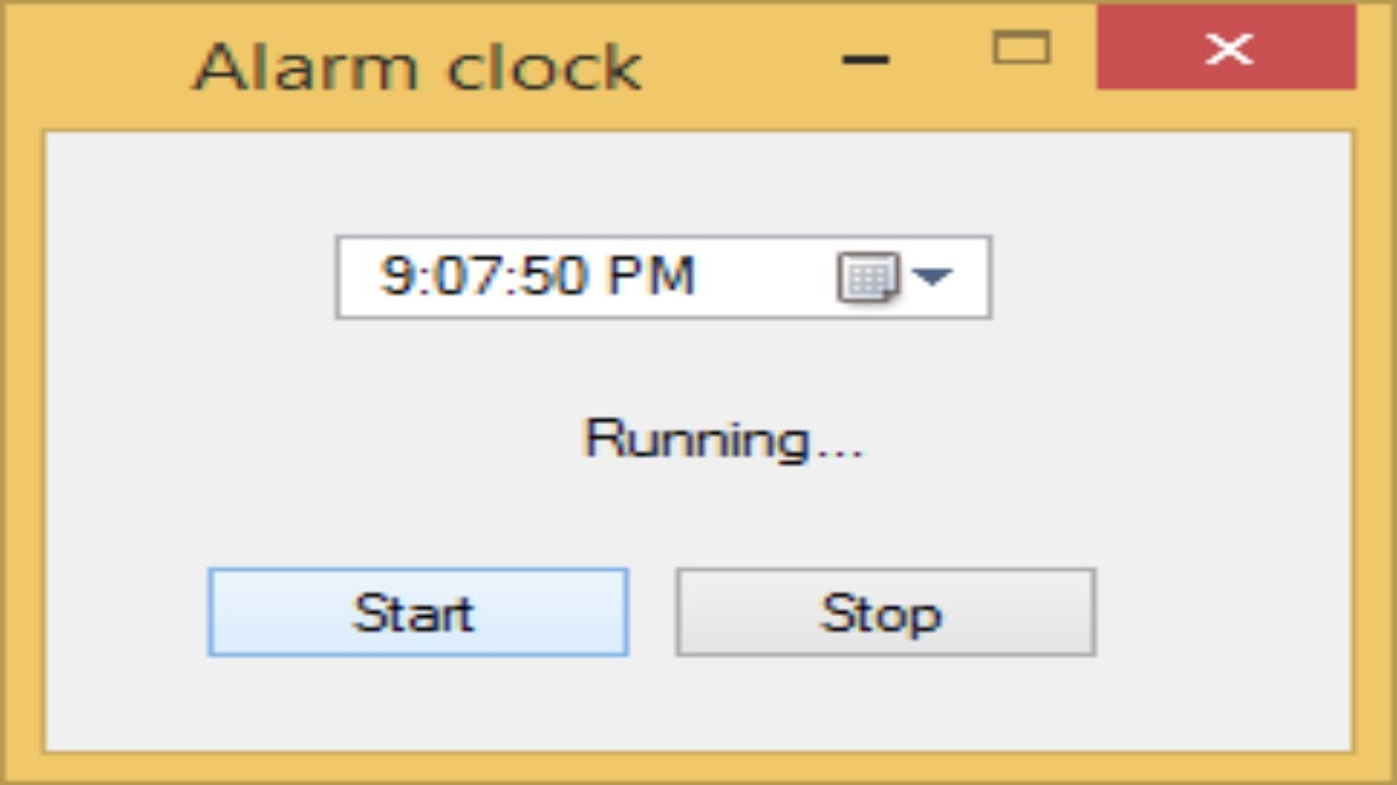 how to make an alarm clock in c#