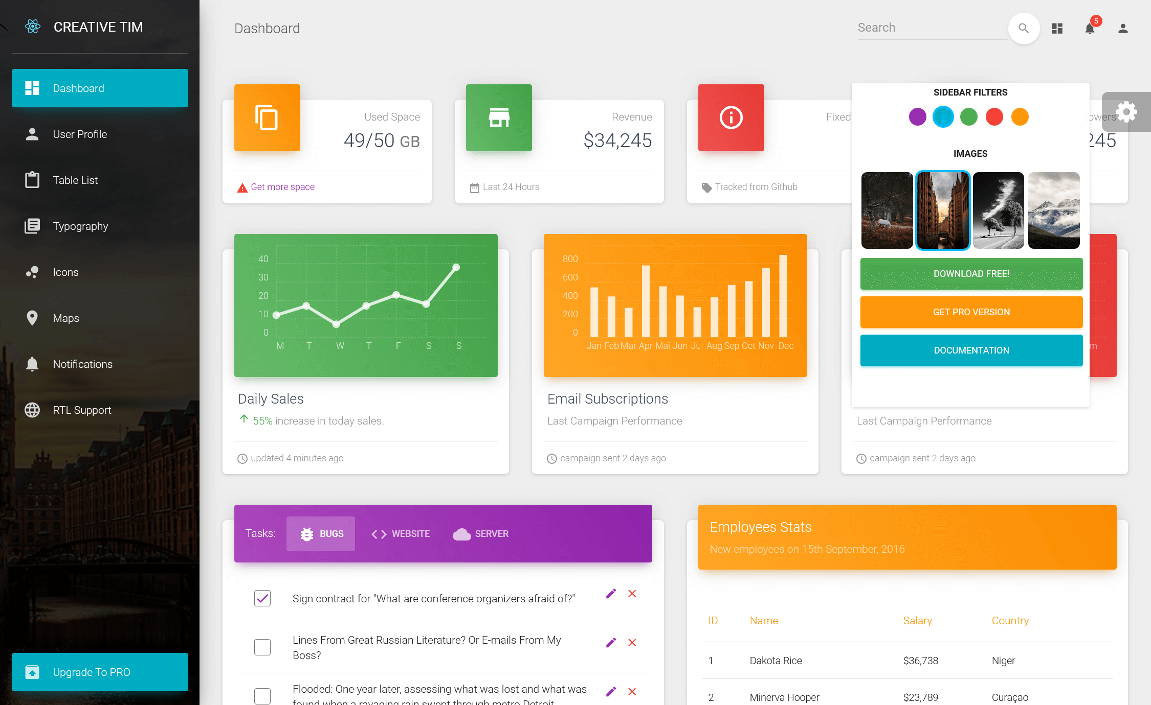 material dashboard free mui react admin dashboard template.png