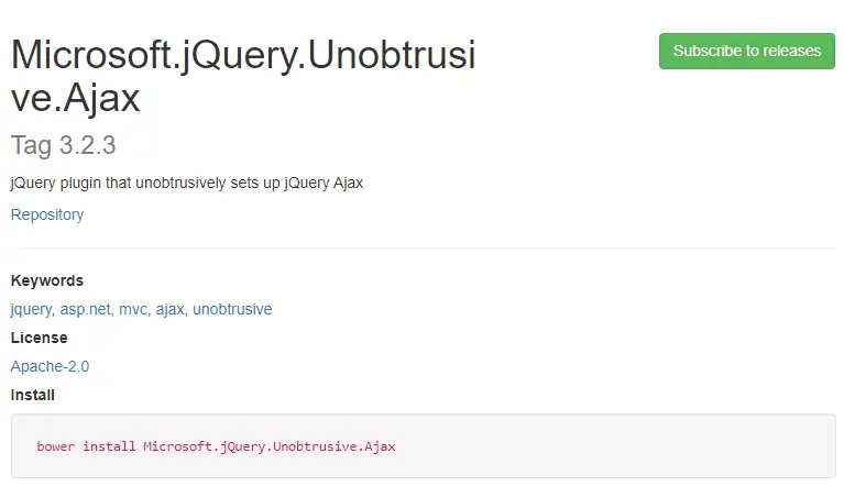 jquery-ajax-unobtrusive asp.net core