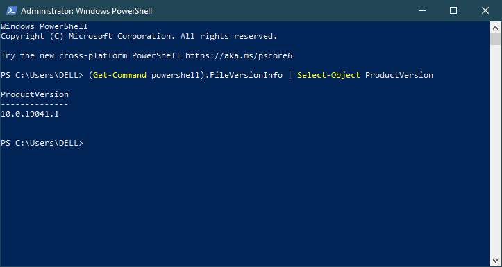 how to check version of powershell