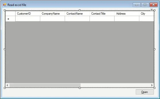 read excel file in c#