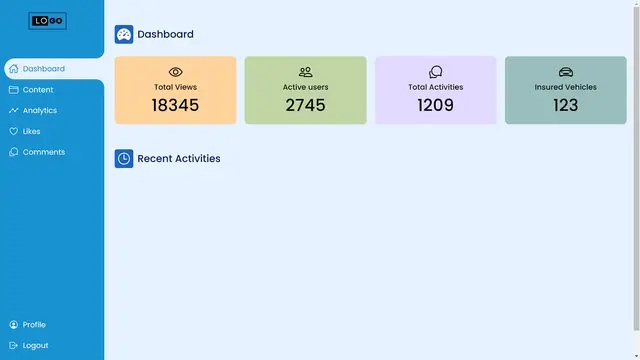 responsive admin dashboard template