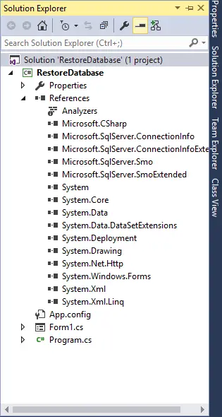 c# restore sql database