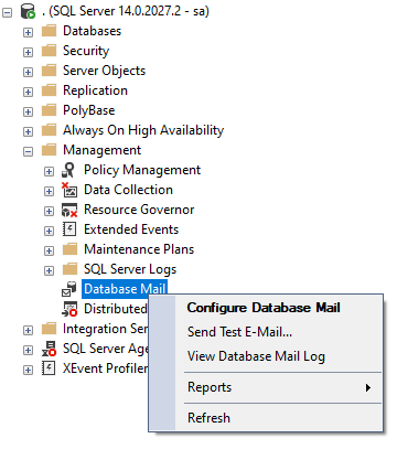 send email from sql server