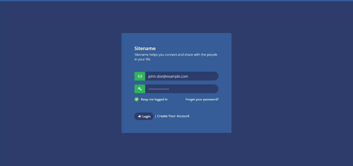 simple responsive login page