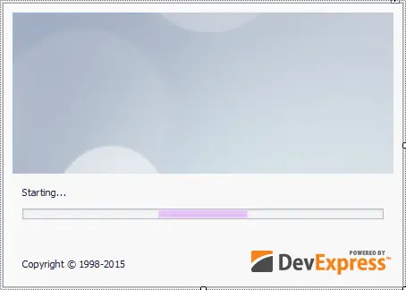 devexpress splash screen