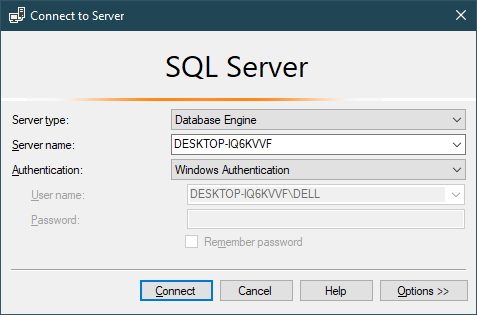 login sql server windows authentication mode