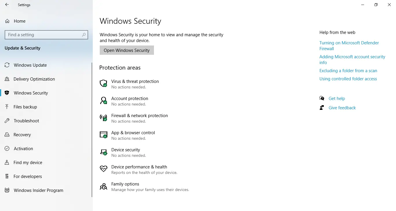 windows security